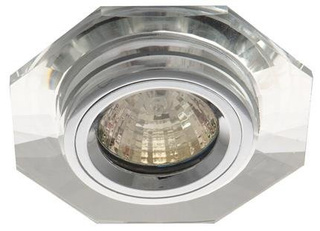 Plafoniera Candellux fix hexagonal din sticla transparenta