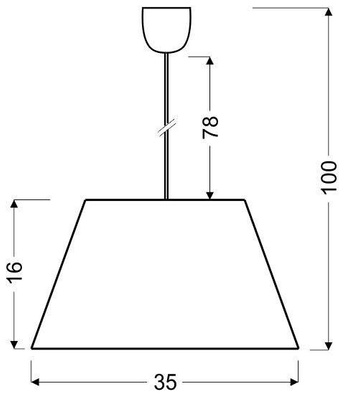Lampa wisząca z abażurem Standard szara tkaninowa do salonu E27