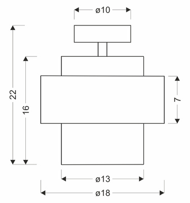 Spiega lampa sufitowa czarny+satyna nikiel 1x60W E27 klosz dymiony