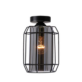Jonera ceiling lamp black 1X40 E27 smoked lampshade 31-08404