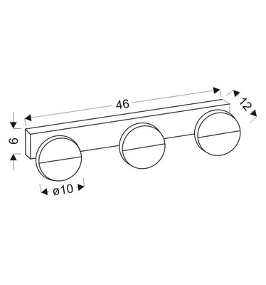 Applique de salle de bain blanche triple LED 3W 4000K Sing Candellux 23-72818