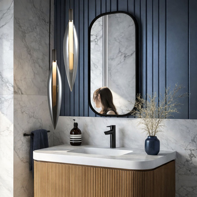 Suspension Nordic en verre transparent tube simple pour salon