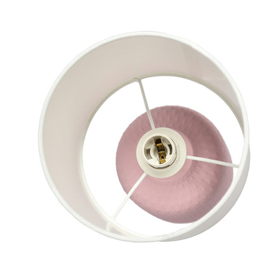 Lampa de masa noptiera roz ceramica Iner Candellux 41-79855