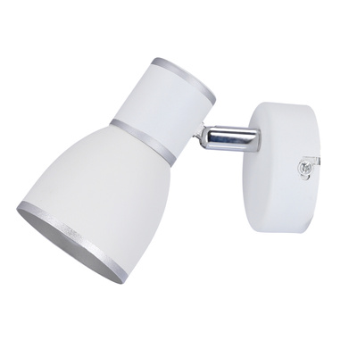 Wandleuchte 1xE14 weiß+chrom FIDO 91-63366