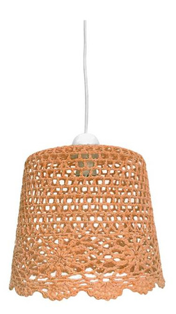 Lampa wisząca Nonna ażurowa z abażurem pojedyncza do sypialni E27