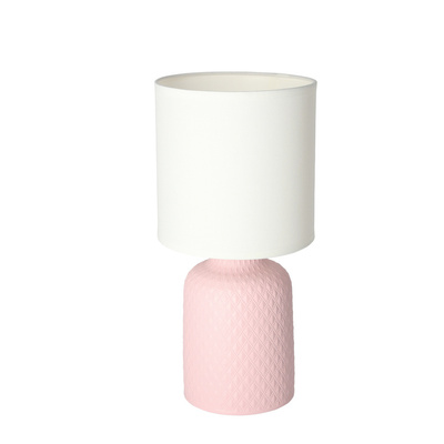 Tischlampe rosa Keramik Nachttisch Iner Candellux 41-79855