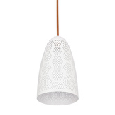 Plafonnier suspendu 1X60W E27 blanc ajouré BENE 31-70593