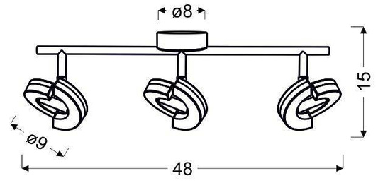Deckenleuchte Candellux 3 LED Morris 93-67593