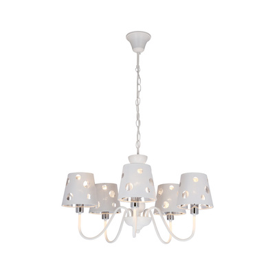 White chandelier hanging lamp 5xE14 Batley Ledea 50205110