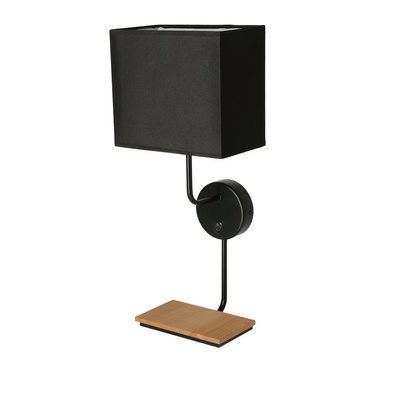 Keto schwarze Wandleuchte 1x40w e14 Lampenschirm mit Schalter