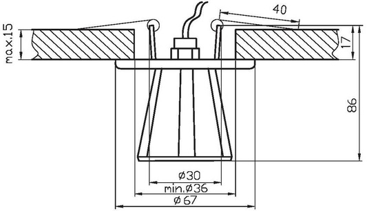 Plafonnier Candellux sk-58 G4 cristal carré fixe