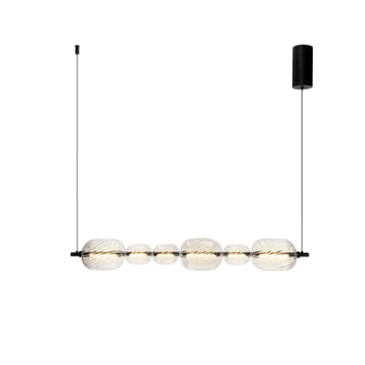 Lampa wisząca Playa szklana nad stół pozioma transparentna LED 17W 3000K