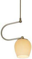Serano lampa wisząca patynowy 1x60W E27 klosz kremowy