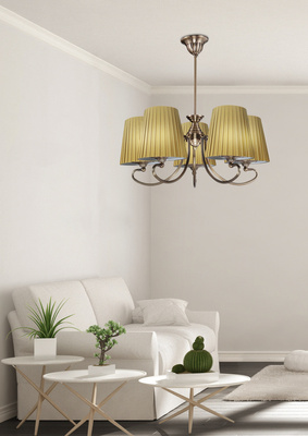 Lustre rustique 5xE27 54cm Mozart 35-34083