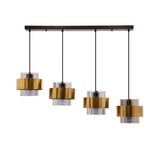 Spie hanging black brass e27 colorless lampshade