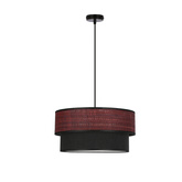 Lampa wisząca Firenze z abażurem do salonu pojedyncza czarna E27