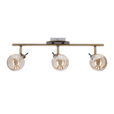 Lentini Ceiling lamp patina strip 3x40w g9 with amber shade
