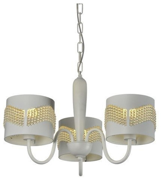 Hanging lamp white with beads Antonio 33-22998
