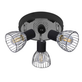 Candellux-Lampe 98-61546 Deckenleuchte E14 schwarz verchromt