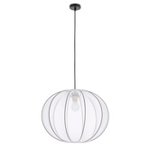 MELLOW Pendelleuchte schwarz 1x40W E27 Schirm 52 weiße Kugel 31-41951