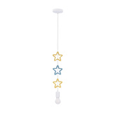LAMPE SUSPENDUE ÉTOILES 20W E27 IQ KIDS OR+BLEU