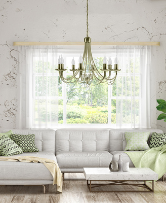 Patina chandelier 8xE14 60cm MUZA 38-69187