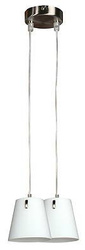 Lampa wisząca nikiel mat szklany klosz 2xE14 Muscat Candellux 32-01514