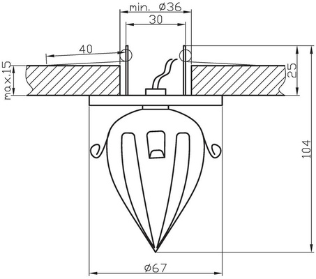 Deckenleuchte sk-37 ch g4 chrom festkristall 20w g4 blütenknospe