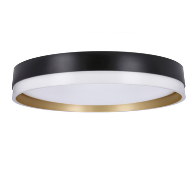 Florida lampa sufitowa plafon biały + złoty + czarny 24w led 38 cm klosz biały