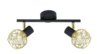 Lampa sufitowa listwa ścienna czarna złoty klosz Acrobat 92-66336