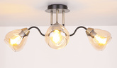 Lampa sufitowa czarno/złota dymiona 3xE27 Unica 33-00880