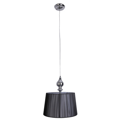 Lampa suspendata abajur fir crom negru Gillenia Candellux 31-21437
