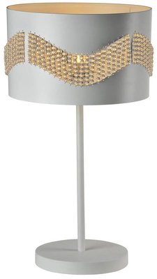 Weiße Tischlampe mit Perlen Antonio 41-23018