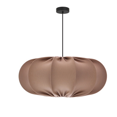 CAFÉE suspension 52cm noire 1x40W E27 abat-jour moka