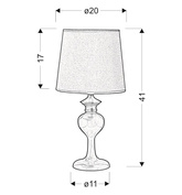 Table lamp orange E14 Berkane 41-11718