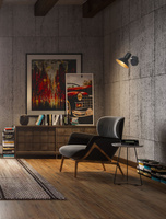 Wandleuchte 1X40W E27 schwarz + goldfarbenes Metall DISO 91-63410