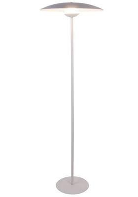 Floor lamp LUND in Scandinavian style white plate shade modern LED floor lamp