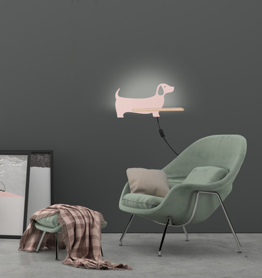 Aplică LED raft pink dog Dog 21-01030 cablu