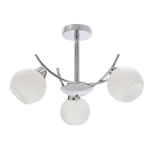 AMOS Lampa wiszaca chromowy 3x40W E27 klosz biały 33-34991