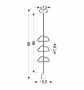 Single Ccc Lampa Wisząca 1X20W E27 Iq Kids Różowy+Niebieski+Biały