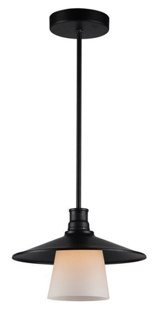 Deckenhängelampe schwarz mattweißer Lampenschirm Loft Candellux 31-43108