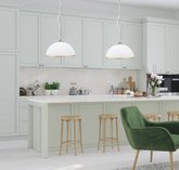 Suspension patine / verre blanc réglable 60W Sugar Candellux 31-77752