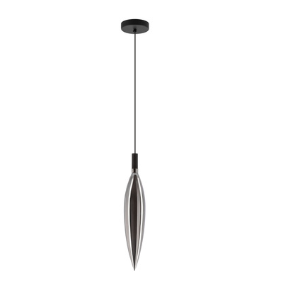 Lampa suspendata Nordic din sticla simpla abajur fumuriu pentru sufragerie