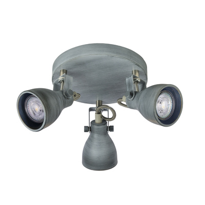 Lampa sufitowa plafon 3X40W GU10 szary matowy Ash 98-64325
