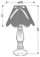 Lampa Stołowa Gabinetowa Candellux Lola 41-14597 E14 Fiolet