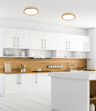 PLAFON KATO LED 16W WHITE, LIGHT WOOD