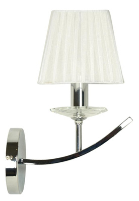 Aplic cromat / abajur organza alb 40W E14 Valencia Candellux 21-84418