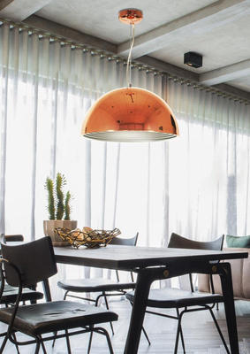 Plafonnier suspendu candellux amalfi 31-26392 e27 cuivre