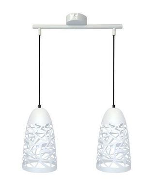 Plafonnier suspendu 2xE27 blanc SABRIN 32-54869
