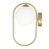 Wall lamp brass glass ball ring G9 Cordel 21-73440